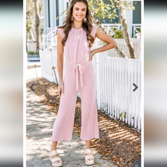 Flying Tomato Pants - FREE MARKET Feeling Confident Blush Pink Ribbed Jumpsuit, Soft, Comfy, Size S